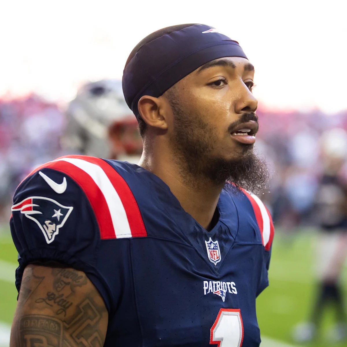 BostonCream's tweet photo. Get better soon Ja’Lynn Polk. 

He’s not ill, he just sucks at football and I hope he gets better. https://t.co/FxE4PTrSFJ