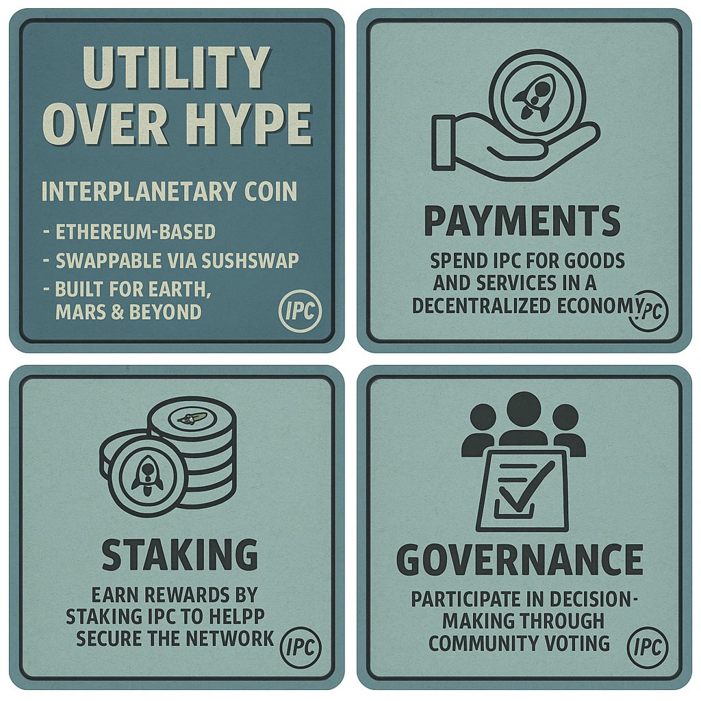 IPC_Coin's tweet photo. IPC isn’t here to pump — it’s here to power.
•Ethereum-based
•Swappable via SushiSwap
•Built for Earth, Mars &amp; beyond
•Community-first, not VC-backed
You don’t need a paid promo when your foundation is solid.#InterplanetaryCoin #TokenomicsWednesday #MarsMoney #DeFi https://t.co/hiXJraGSZx