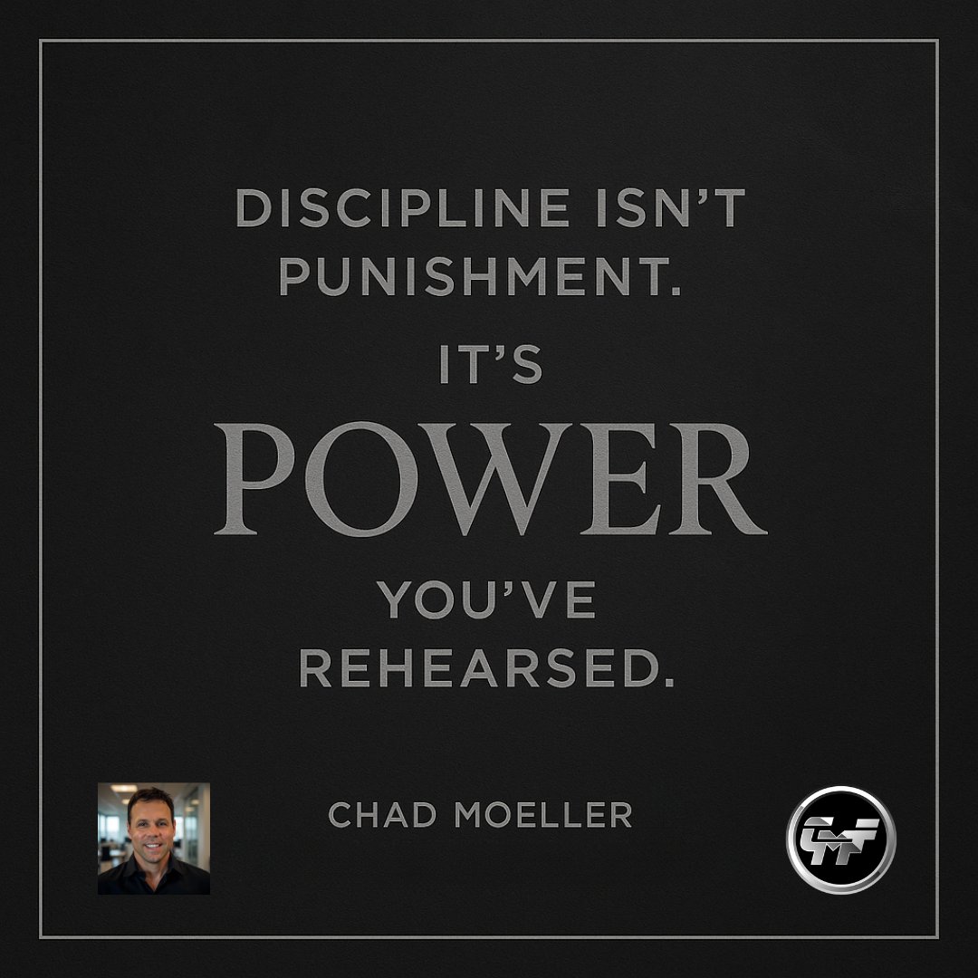 ChadMoellerFit's tweet photo. You don’t rise by doing the hard things.
You rise when the hard things feel normal.

Discipline isn’t punishment.
It’s power you’ve rehearsed. https://t.co/Jxt3VI4T4j