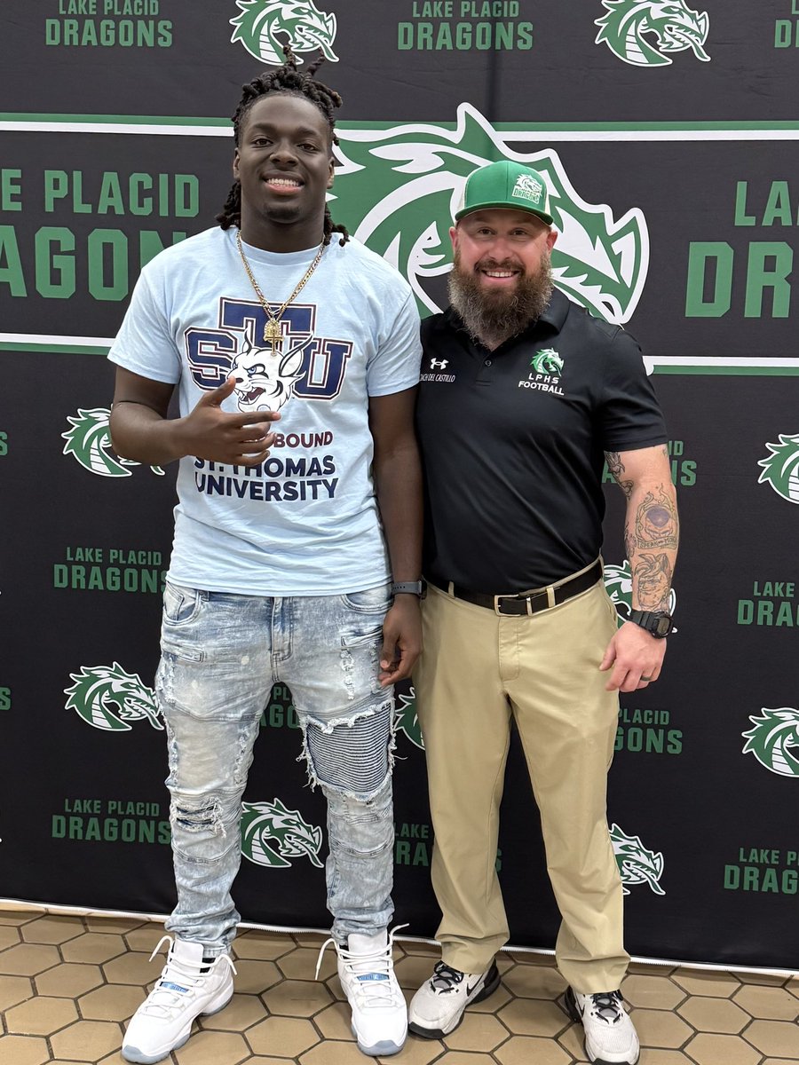 Lake Placid Dragons Football (@lphsdragonsfb) on Twitter photo Today we celebrate a huge accomplishment for one of our Seniors!! Mr.AJ Felton <a href="/felton_antron/">Aj Felton 3⭐️</a> as he signs his letter of intent to play at the collegiate level at St. Thomas University!! Today we celebrate a huge accomplishment for one of our Seniors!! Mr.AJ Felton <a href="/felton_antron/">Aj Felton 3⭐️</a> as he signs his letter of intent to play at the collegiate level at St. Thomas University!!