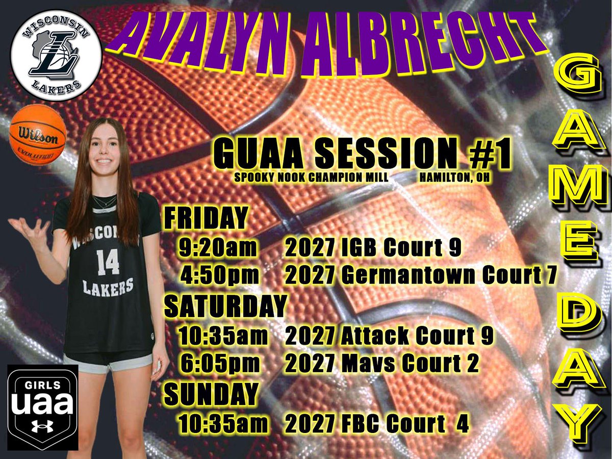 16U Wisconsin Lakers GUAA Session#1 @ Ohio 4/25/25 - 4/27/25