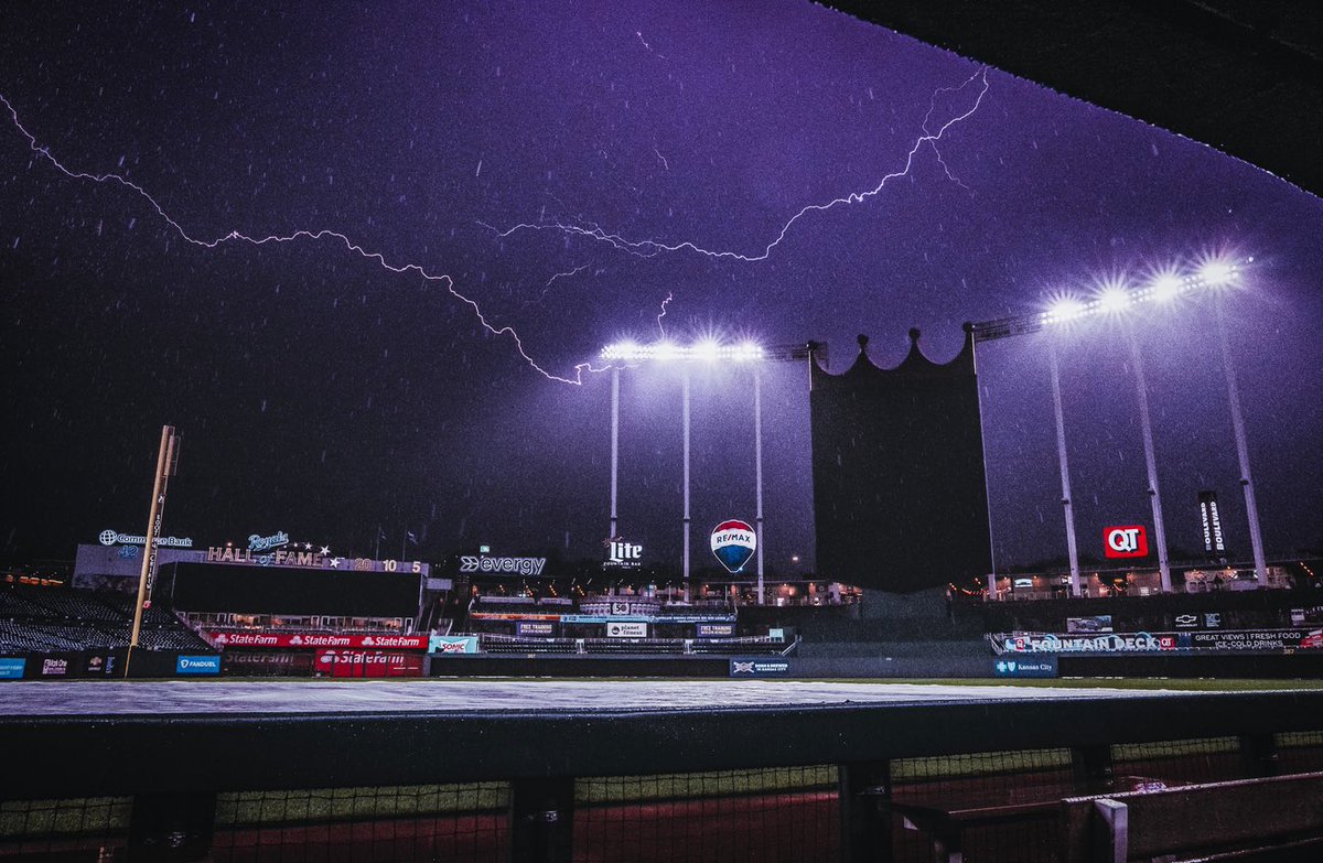 Jason Hanna (@jasonhannaphoto) on Twitter photo Sometimes the weather doesn’t allow you to make <a href="/Royals/">Kansas City Royals</a> baseball photos. So instead you pivot, appreciate the raw power of Mother Nature and make lightning photos with The K! ⚡️⚾️👑 Sometimes the weather doesn’t allow you to make <a href="/Royals/">Kansas City Royals</a> baseball photos. So instead you pivot, appreciate the raw power of Mother Nature and make lightning photos with The K! ⚡️⚾️👑