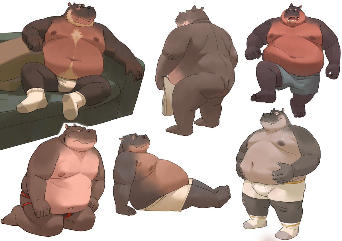 barnyardhog's tweet photo. Some chonker I drew for P in 2023 🦛 https://t.co/Qt7iUSaKmE