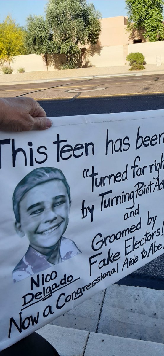 arizona_bonnie's tweet photo. #WheresAbe
This AZ GOP YOUTH LEADER tweeted on March 12th calling all Hamadeh protesters 'PEDOPHILES'.
Senior voters were NOT amused. Rep Hamadeh looks totally incompetent not firing this reprobate twerp! TAXPAYER'S paying Abe's aide's salary for defamation?!?
That's BULLSHIT! https://t.co/0DiVWQ8owU