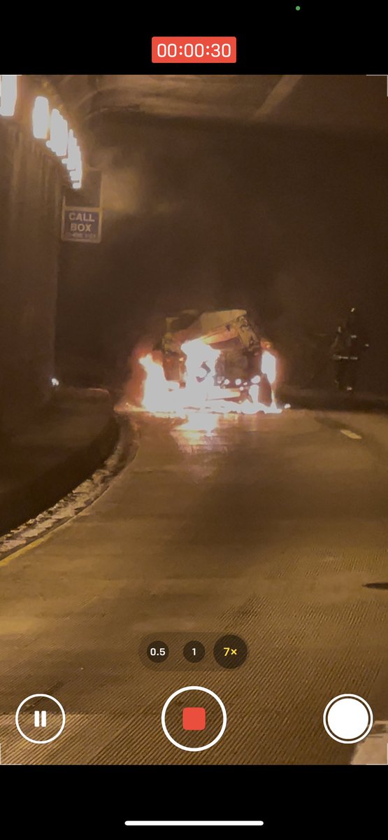 TheRealJayR_'s tweet photo. I was the last car to come up on on the jeep on fire in the #CaldecottTunnel today.
Things got wild in there for almost 30 minutes while we were stuck behind it!
#ktvu #kcbs #kgo #abcnews #bayarea #kpix https://t.co/QZMsFi7lTr