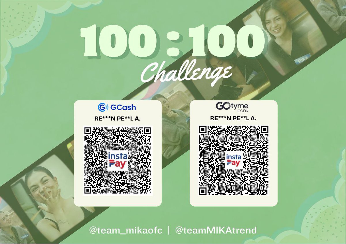 100:100 CHALLENGE

Brent, one of the PBB nominees this week, is a dear friend of Mika. We are with you in these tight times. Mikanisms, join us in our 100:100 Challenge. It’s simple, 100 Mikanisms must send ₱100 to complete the challenge. 

All funds collected from this
