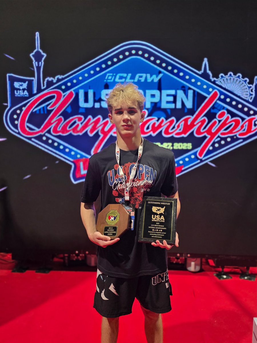 collegeparkwre1's tweet photo. Mason Milsaps wins the 15U Greco national championships! He will wrestle tomorrow to compete for a world team spot!! #cptough https://t.co/PFYmJPBiyz