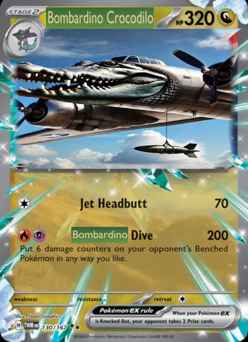 What if instead of Dragapult it was Bombardino Crocodilo, and instead of Phantom Dive it was Bombardino Dive