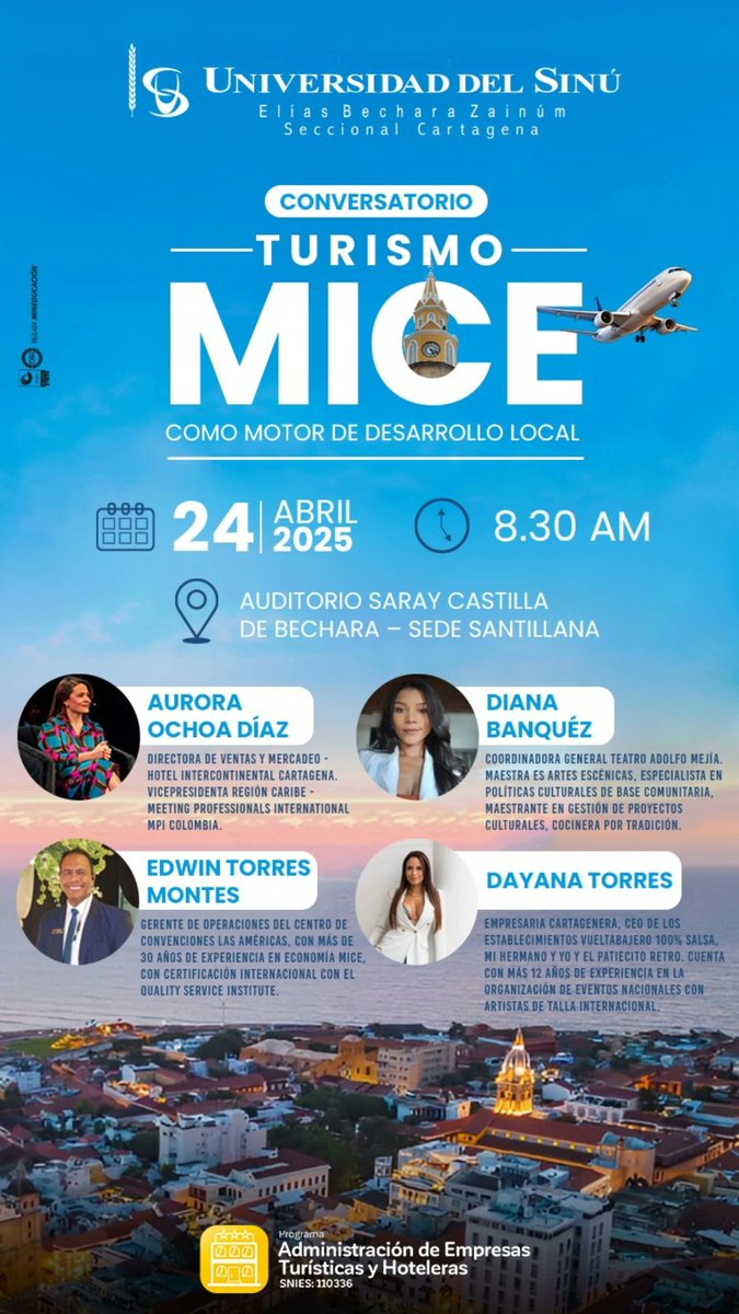Robin1811's tweet photo. -Una ciudad con norte atrae inversiones-
Mañana hablaremos sobre Turismo MICE y las ventajas comparativas de Cartagena. 
Nos pillamos! 
@dumek_turbay https://t.co/xV9P86n9L4