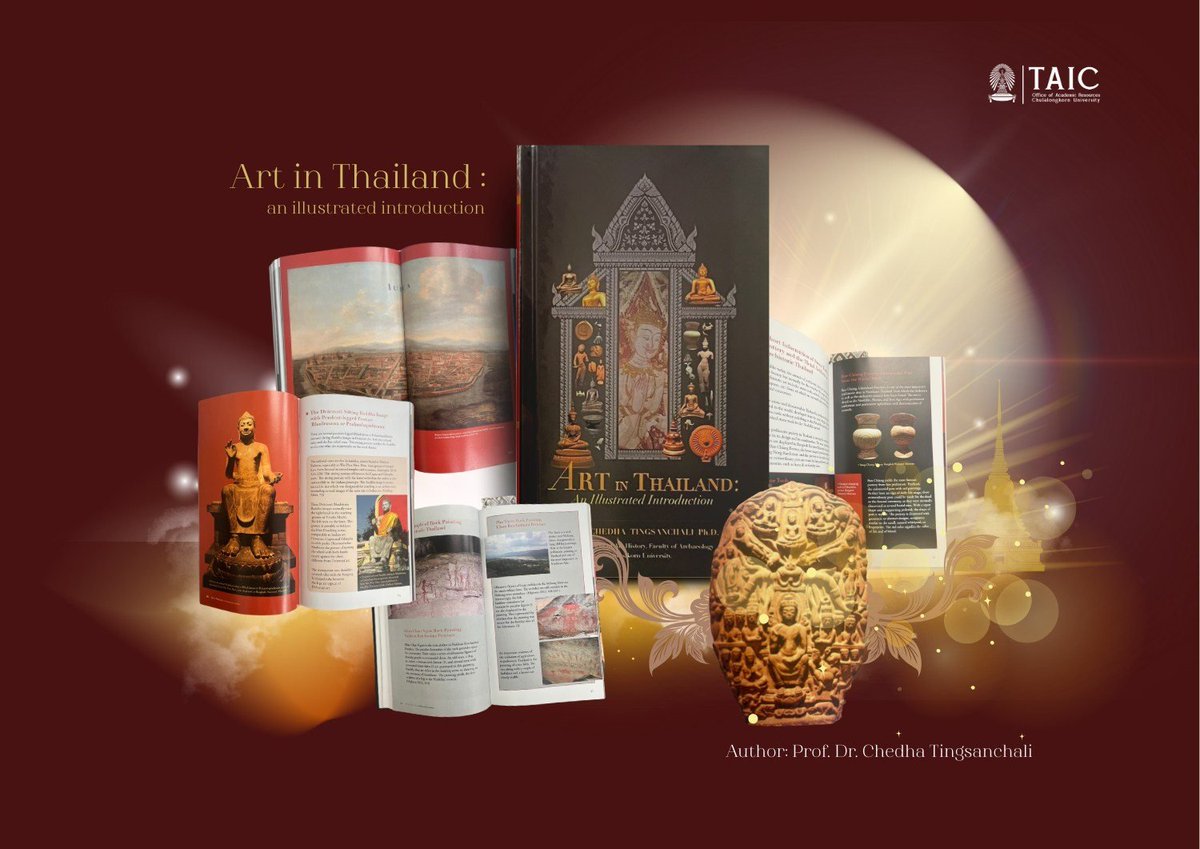 TICchula's tweet image. [1] #recommendedbook Art in Thailand : an illustrated introduction
Author: Prof. Dr. Chedha Tingsanchali
Explores #Dvāravatī art in central #Thailand between the 6th and 10th centuries. Examines Isan Dvāravatī and Pre-Angkorian Khmer art traditions in #Northeastern Thailand. ...
