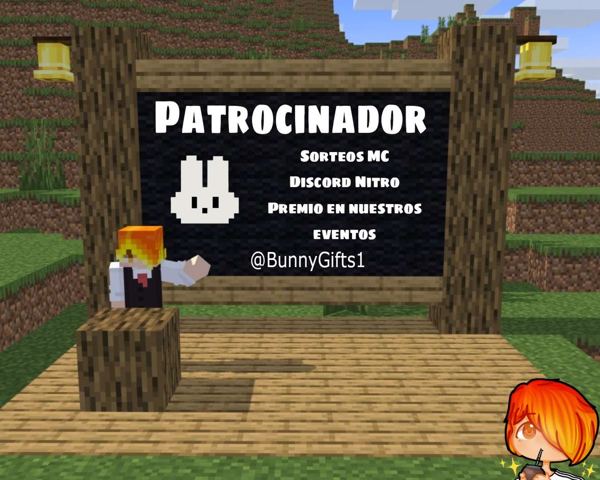 Nuevo patrocinador!
Firemortal10 x BunnyGifts!

Ellos otorgarán sorteos de Minecraft Premium y Discord Nitro, hasta también ofrecerían dinero en nuestros eventos.

Muchas gracias BunnyGifts por ser el primer patrocinador de mis eventos y comunidad!