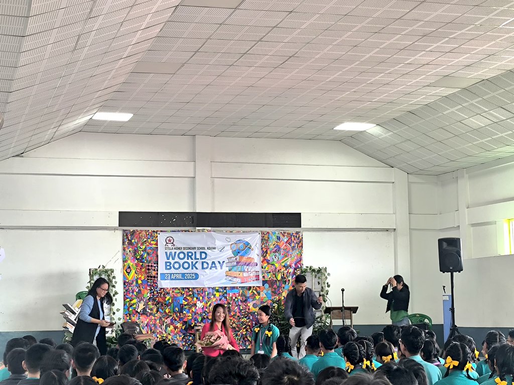 penthrill's tweet image. Celebrating #WorldBookDay with a talk by our author &amp;amp; publisher @RitaKrocha &amp;amp; a mini #PenThrill Book Fair at Stella Higher Secondary School Kohima on April 23.