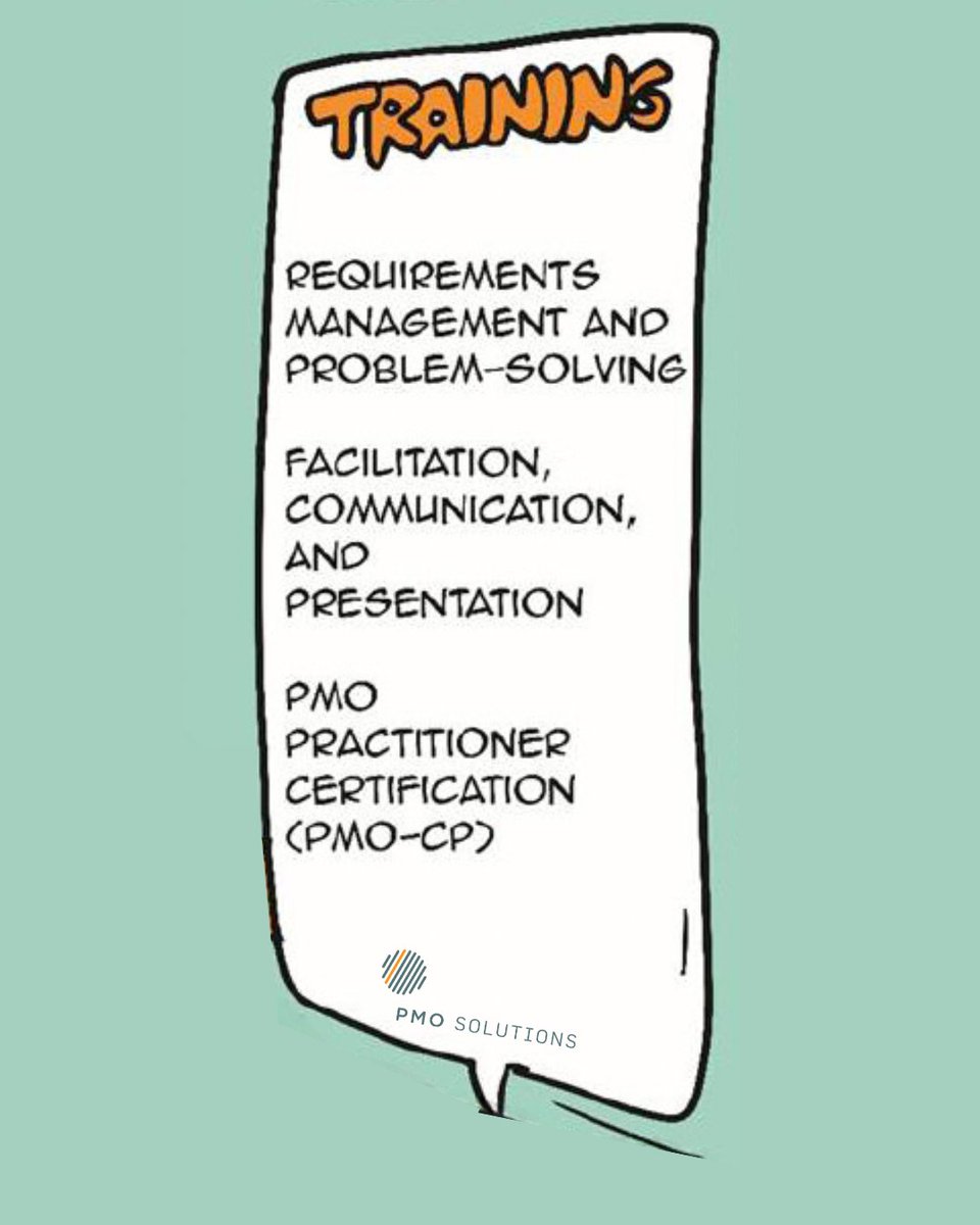 PMO_Solutions's tweet image. We help you fast-track success by transforming the way you work. Our services aren’t just about getting the job done, they bridge the gap between traditional PMO methods and tomorrow’s solutions.

#pmo #pmosolutions #projectmanagementoffice #StrategyExecution