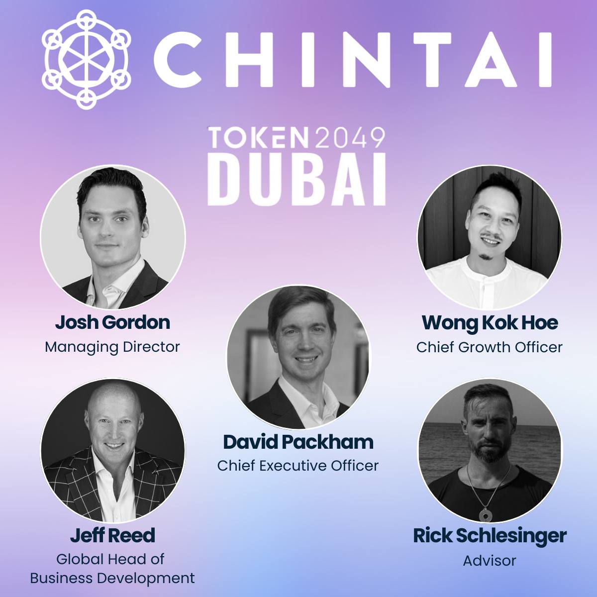 Chintai (@chintainetwork) on Twitter photo Our team will be in Dubai for <a href="/token2049/">TOKEN2049</a> and the <a href="/ThisIsDNA/">DNA</a> DNA House. Let's catch up next week to explore opportunities together if you're in town.
<a href="/GunnisonCap/">David Packham</a> <a href="/loancyborg/">Josh-TheLoanCyborg✍️💰</a> <a href="/ricksles/">Rick</a> <a href="/chintaiberry/">Coco</a> Our team will be in Dubai for <a href="/token2049/">TOKEN2049</a> and the <a href="/ThisIsDNA/">DNA</a> DNA House. Let's catch up next week to explore opportunities together if you're in town.
<a href="/GunnisonCap/">David Packham</a> <a href="/loancyborg/">Josh-TheLoanCyborg✍️💰</a> <a href="/ricksles/">Rick</a> <a href="/chintaiberry/">Coco</a>