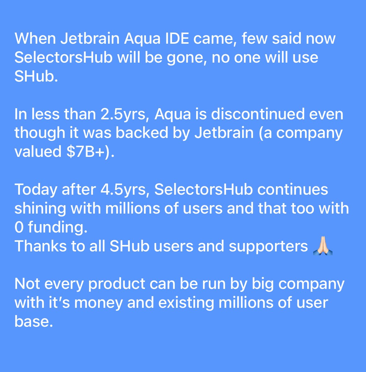 SanjayKumaarr's tweet photo. #RIPAqua #Jetbrain https://t.co/F6IvitFeRe
