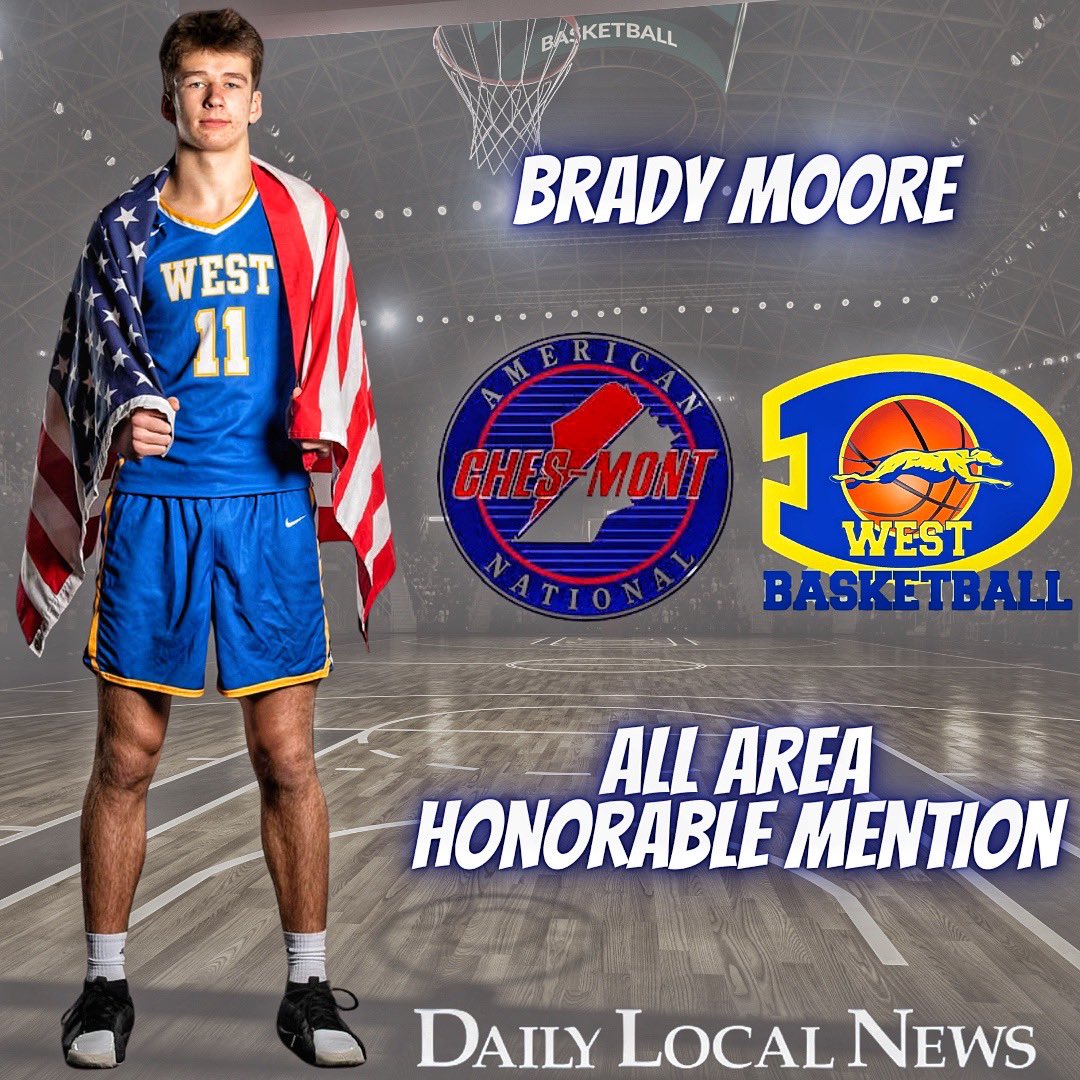 Congratulations to Brady Moore for being named honorable mention All Area!!