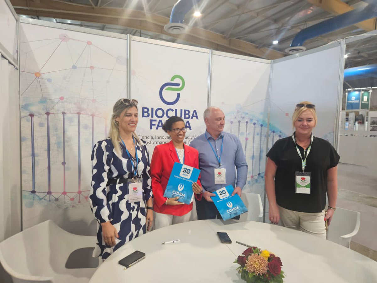 CIDEMCuba (@cidem_cuba) on Twitter photo Hoy en XVI Feria Internacional #SaludParaTodos <a href="/CIDEM_Cuba/">CIDEMCuba</a> y la empresa estatal bielorrusa Academpharm firmaron Carta de Intención para la transferencia de tecnología de productos genéricos desarrollados por el CIDEM. <a href="/DuniaCIDEM/">DuniaCazanave_CIDEM</a> <a href="/MaydaMauriBCF/">Mayda Mauri Pérez</a> <a href="/SDCarreraBcf/">Santiago Dueñas Carrera</a> Hoy en XVI Feria Internacional #SaludParaTodos <a href="/CIDEM_Cuba/">CIDEMCuba</a> y la empresa estatal bielorrusa Academpharm firmaron Carta de Intención para la transferencia de tecnología de productos genéricos desarrollados por el CIDEM. <a href="/DuniaCIDEM/">DuniaCazanave_CIDEM</a> <a href="/MaydaMauriBCF/">Mayda Mauri Pérez</a> <a href="/SDCarreraBcf/">Santiago Dueñas Carrera</a>
