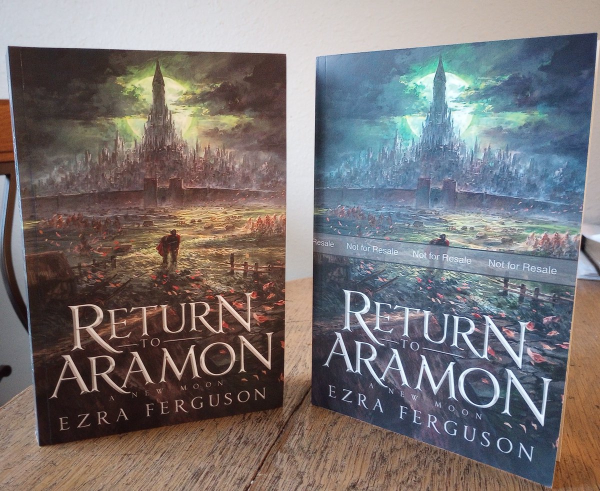 True story: my son got his Ingramspark paperback proof before I did! Mine came today though. Here it is side by side with the Amazon version. Warm light/cold light, cold light/warm light. Good news: they both look great. Just 4 days....