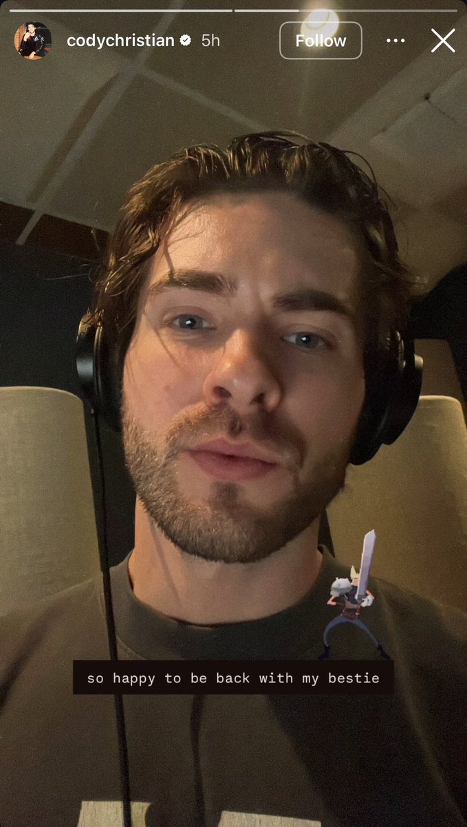 aitaikimochi's tweet photo. Cody Christian posted on Instagram Stories with a Cloud sticker that he is “so happy to be back with my bestie”

WHICH MEANS PROBABLY FF7R PART 3 VO RECORDING HAS BEGUN 😱 https://t.co/gH2FBb6jjx