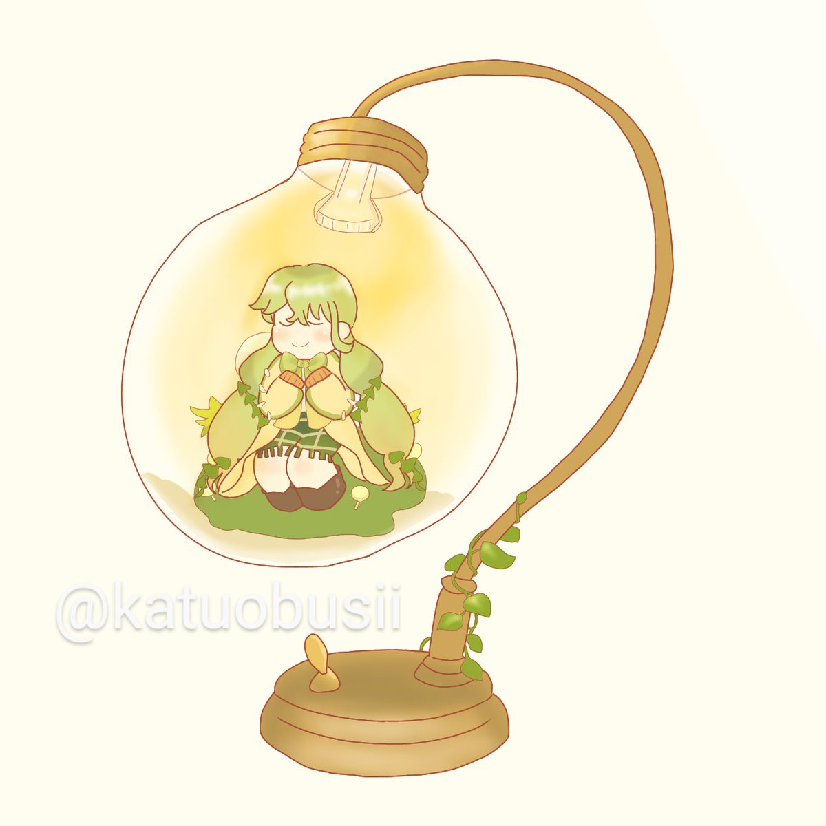 katuobusii's tweet photo. 電球の中って暖かそう💡🤍
#リヴリー
#イラスト https://t.co/kvVBDXl5jQ