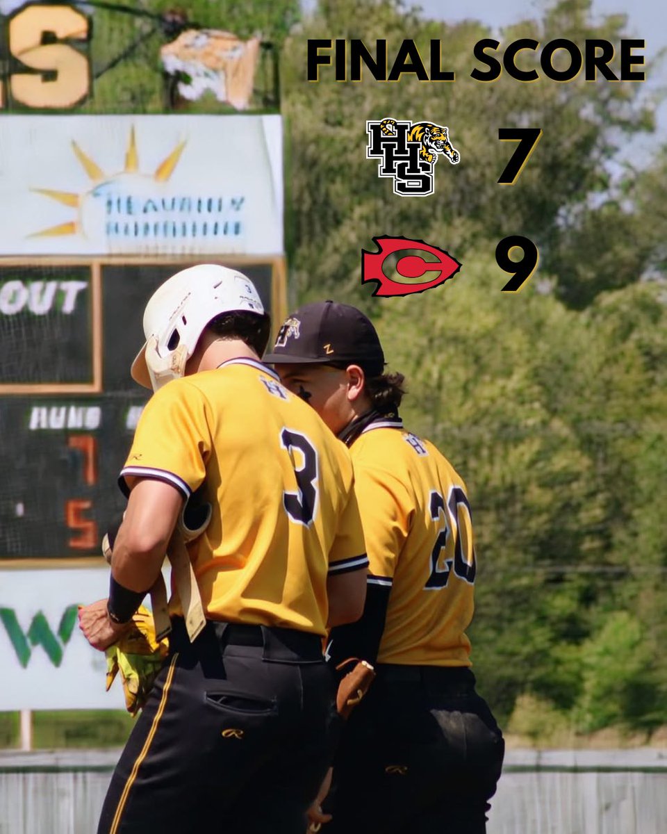 HHSTigerBSBL's tweet image. Tigers drop game 1 9-7. We will be at Clinton on Saturday for a 4 pm start. #1LD