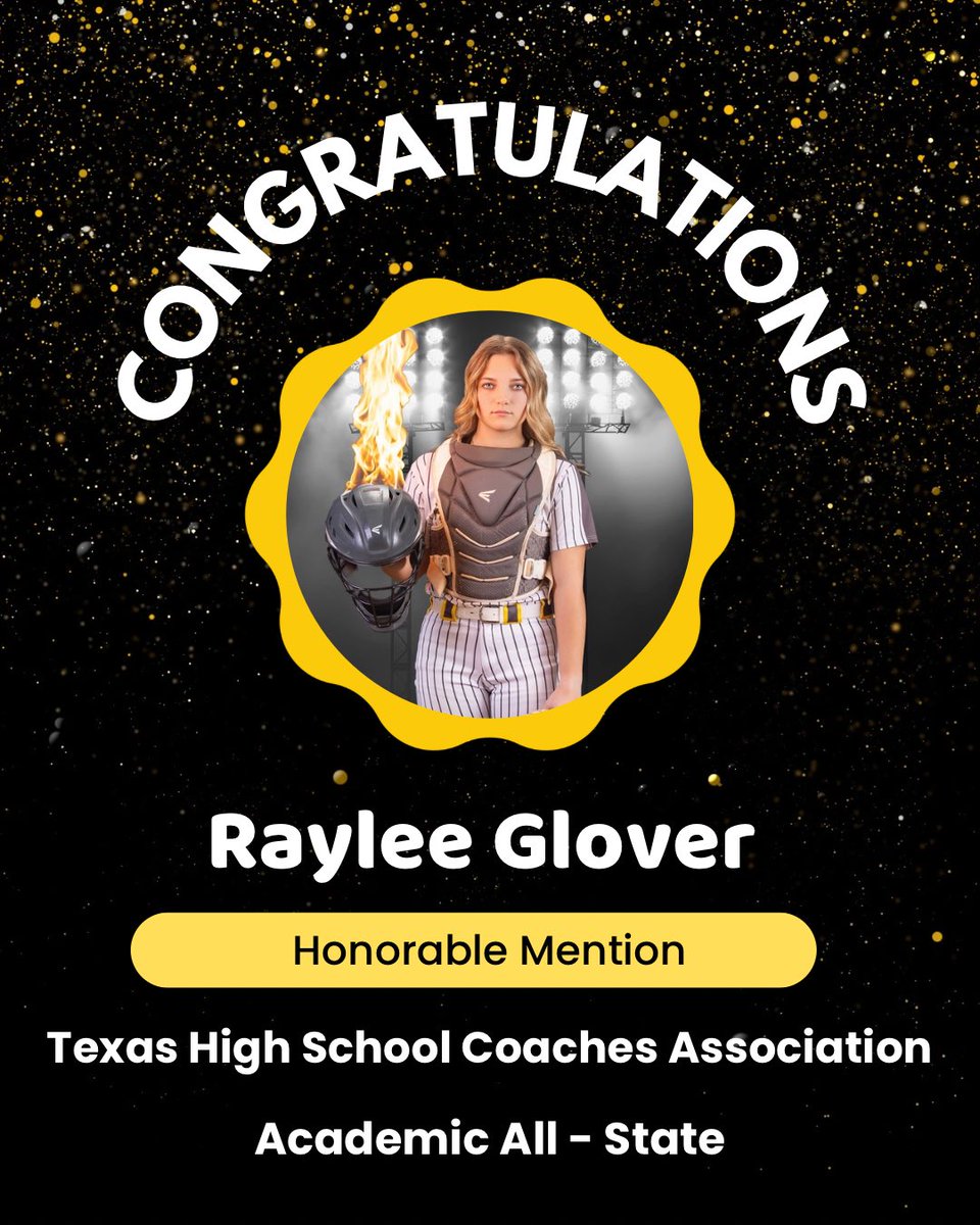 Congratulations to 6 of our Fightin’ Hornet Seniors for being selected to the Texas High School Coaches Association Academic All-State Team!!!
2nd Team:
Emilie Moore

Honorable Mention:
Grace Carothers
Kallie Featherston
Kinlee Gardner
Raylee Glover
Madison Hester