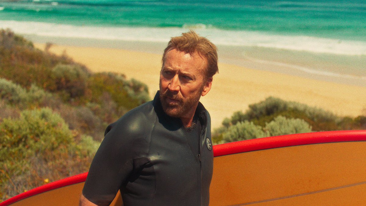 Capri__Son's tweet photo. #TheSurferFilm is a two-punch of a fever dream &amp; panic attack mixed into one. If Ari Aster made movie about ‘surfing’ this would be it. Trippy, anxiety-inducing, subversive &amp; oddly disturbing. Safe to say Nic Cage goes full Nic Cage in this. I have to process this one a bit more. https://t.co/ff0TjBy2S3