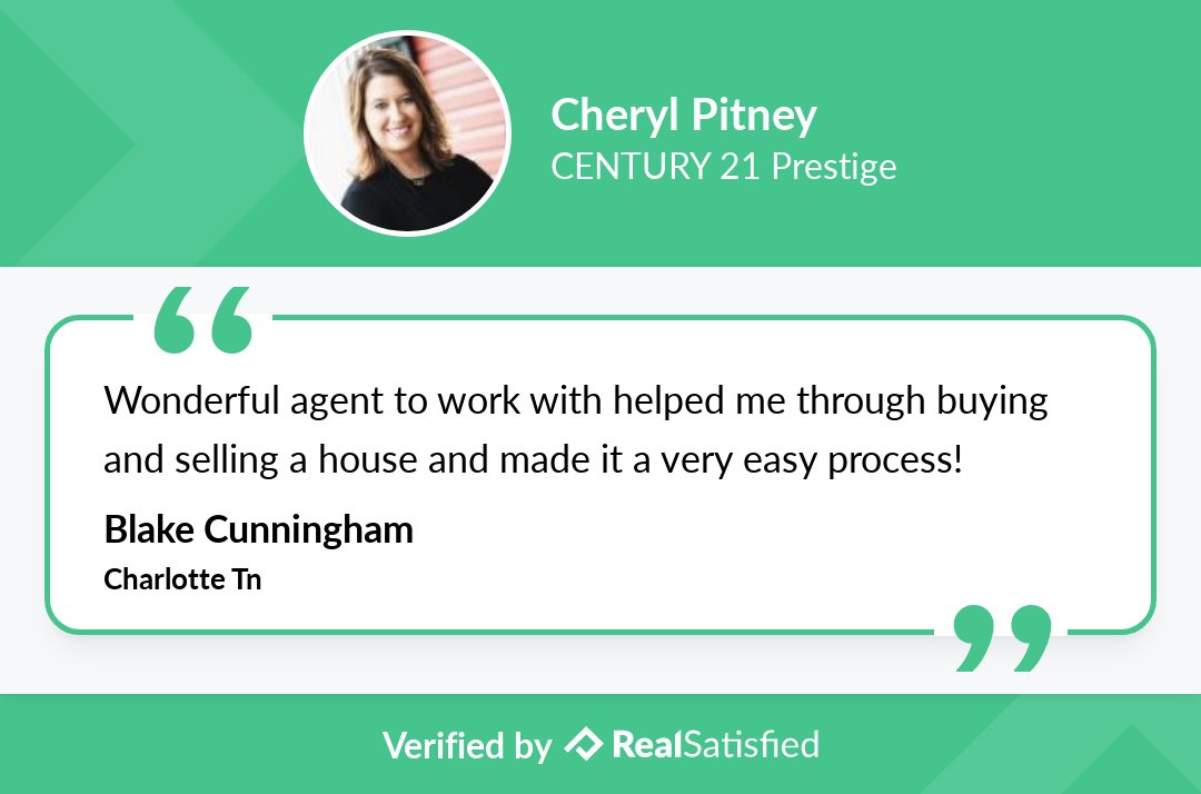 Thank you Blake for choosing me again to represent you! It’s been a privilege to work with you! I’m grateful for your continued trust! ❤️🏡❤️ realsatisfied.com/Cheryl-Pitney via <a href="/realsatisfied/">RealSatisfied</a>