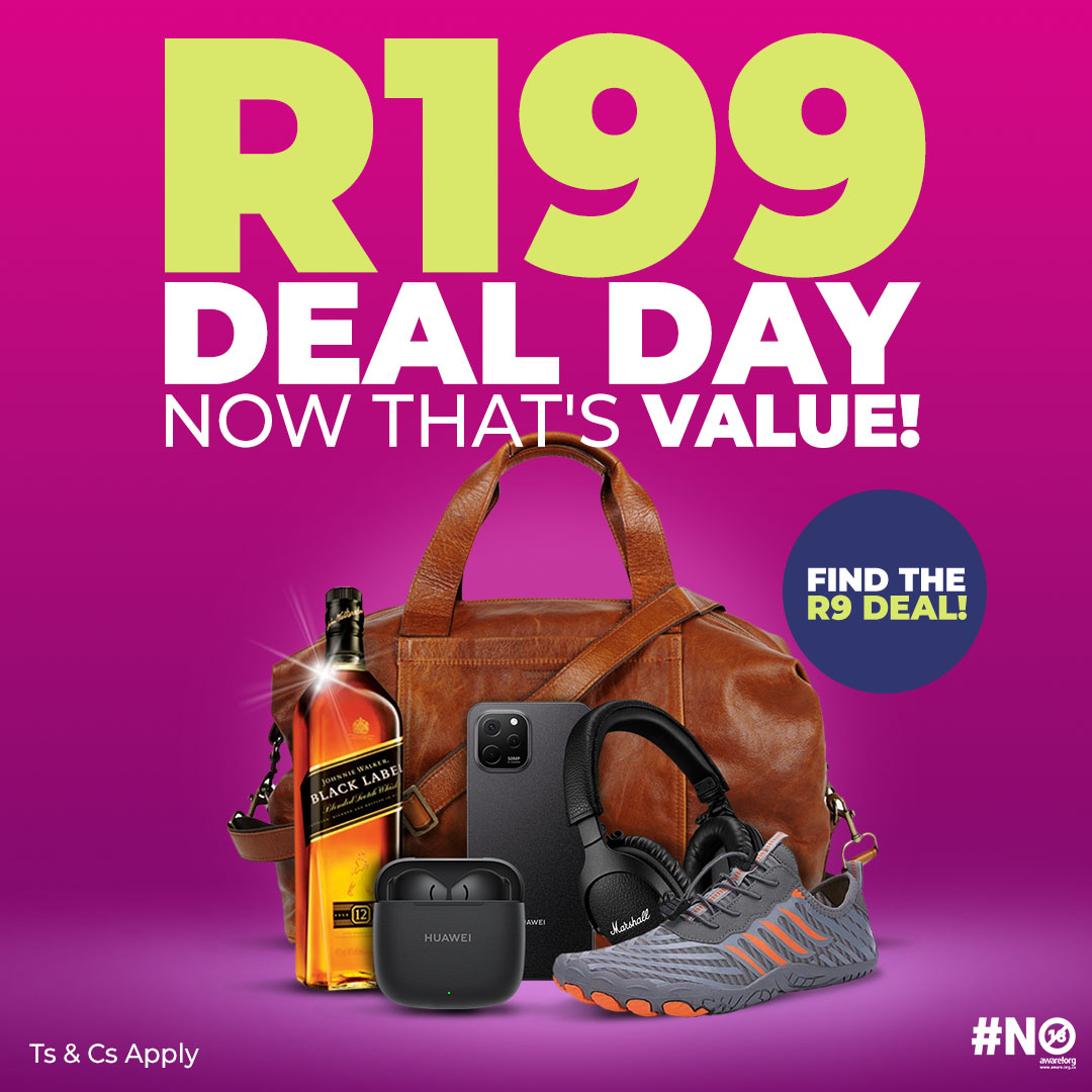 Bag A-Z deals for UNDER R200 today! 😍 

Quick, don’t waste time (or money)!

SHOP NOW! 👇 
🔗: bit.ly/3EAVqpg