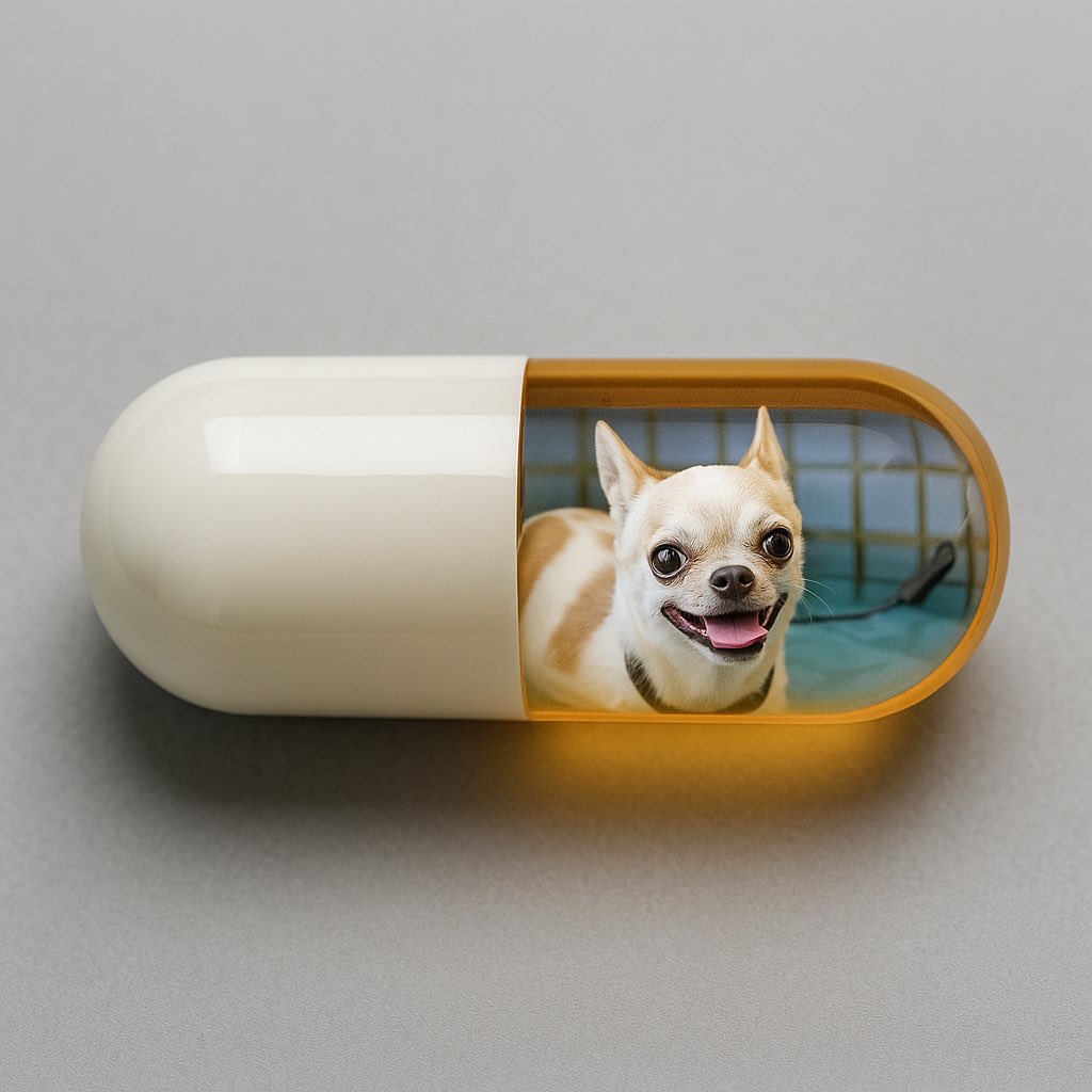 05_omm's tweet photo. 我が子薬のカプセルのやつ💊AIに作ってもらったらどんどん顔変わってて笑う https://t.co/IJbXn36TWw