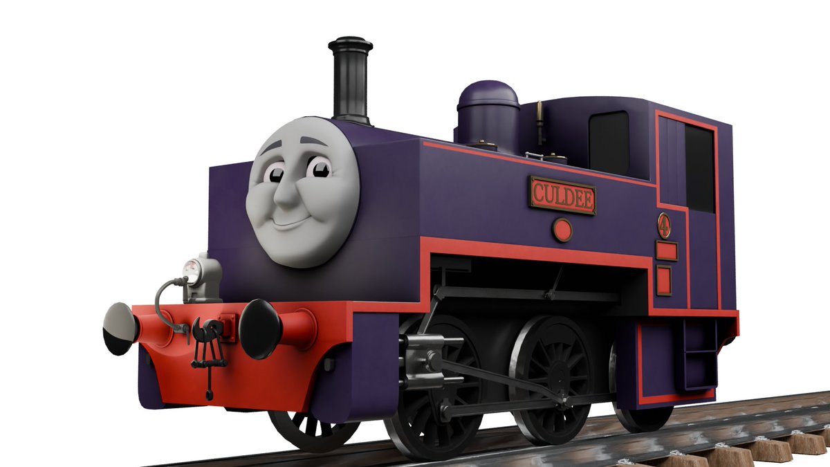SmudgerOfSodor's tweet photo. So anyways yeah, I decided to make him as a standard gauge engine, decided to make him a freelance design, sue me. I took a few civil liberates with him also, adding a few things here and there, I think he turned out nicely to be honest! #TTTE #blender #Culdee #CFR #CuldeeFell https://t.co/acv9Y1AHvK
