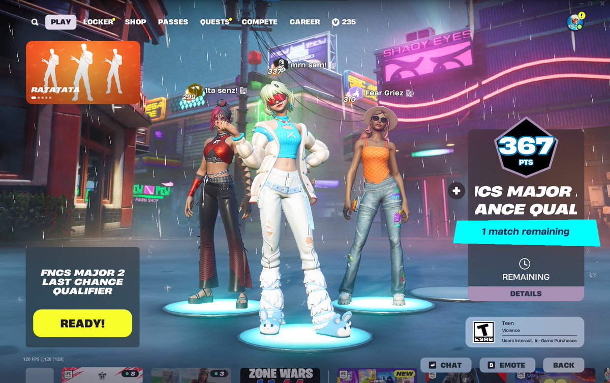 sambtwfn's tweet image. hopeful in finals + early qualled @senzxfv @griezfv @mrnesports