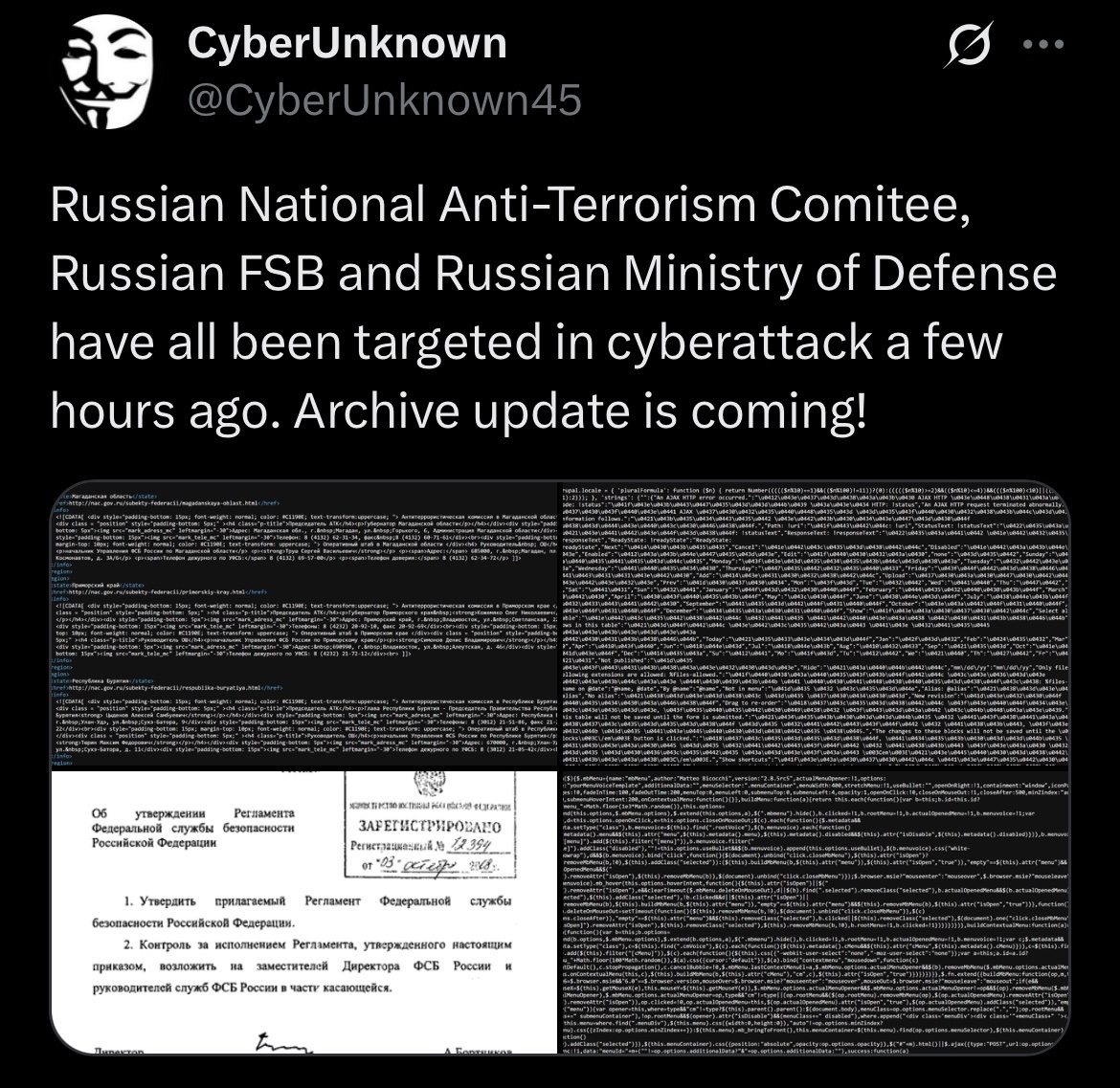 Anonymous tweet media