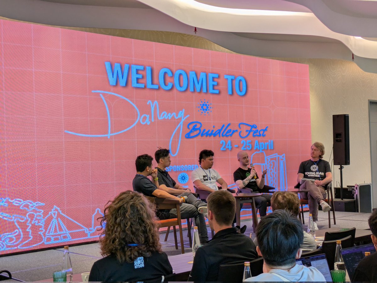 Nicolas Cerny (@nicolasc3rny) on Twitter photo Great panel discussing Cardano Tooling with <a href="/jamesdunseith/">James Dunseith - Andamio</a> @0xQuantive <a href="/clarkalesna/">Clark Alesna</a> <a href="/jinglescode/">Jingles</a> Angel Castillo 👏 Great panel discussing Cardano Tooling with <a href="/jamesdunseith/">James Dunseith - Andamio</a> @0xQuantive <a href="/clarkalesna/">Clark Alesna</a> <a href="/jinglescode/">Jingles</a> Angel Castillo 👏