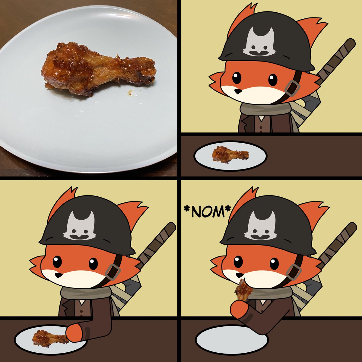 SteelGaleBird's tweet photo. Chicken leg snack
#superanimalroyale https://t.co/AbPtDoK6Td