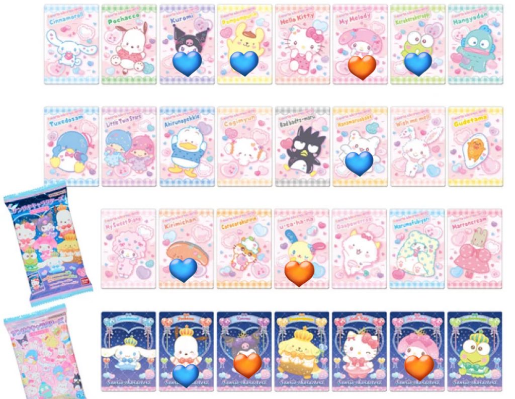 mr_jam099's tweet photo. サンリオキャラクターズ
ウエハース カード ウエハース9 交換

【譲】���のもの

【求】🧡のもの マイメロ ウサハナ クロミ

郵送交換希望です💌
条件合う方お気軽にお声がけください🎶

 #サンリオ交換  #サンリオ  #トレカ交換 https://t.co/WkQUMryd7V