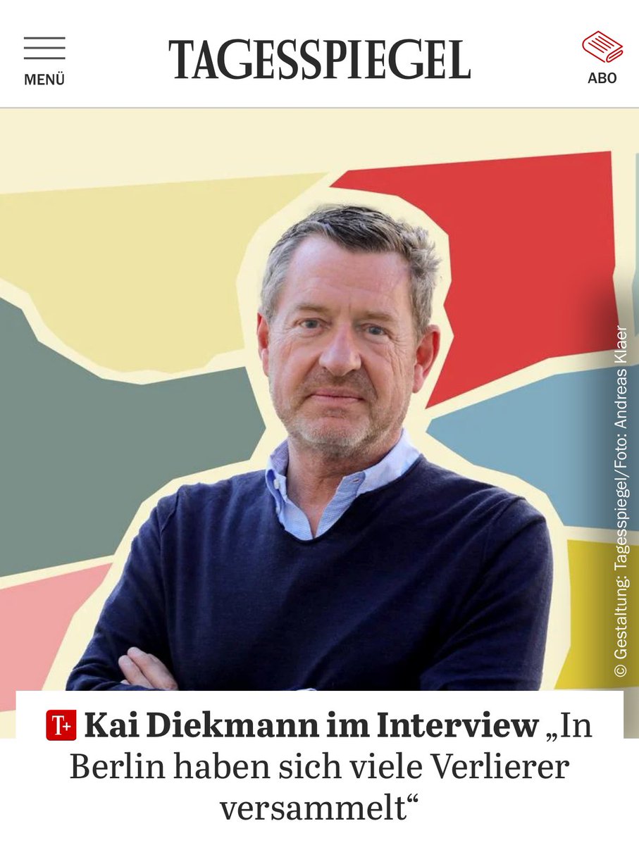 “In der Reihe „Berlin 2030“ beklagt der frühere „Bild“-Chef Mittelmaß, Unfreundlichkeit und einen trägen Regierenden Bürgermeister. Was Diekmann Kai Wegner vorwirft – und was er sich für die Stadt wünscht.” Heute mache ich mir wieder einmal eine Menge Freunde! Shalom! ➡️