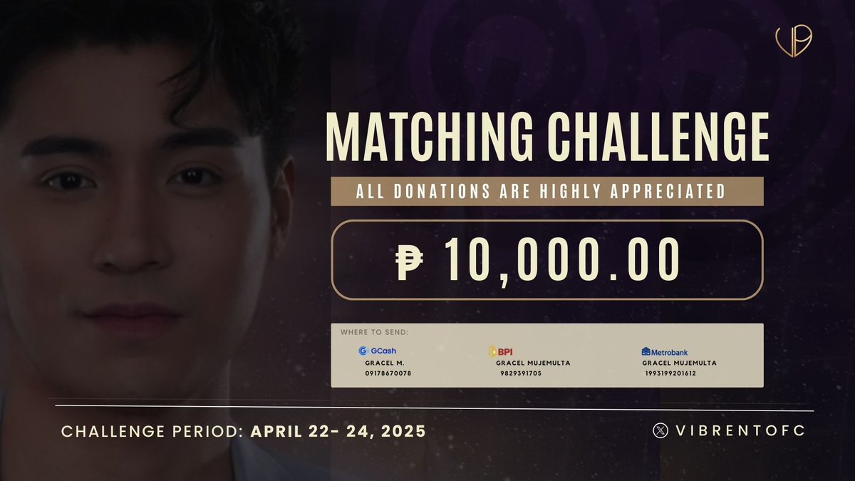 BRENTMANALHOES's tweet photo. Join the BBS BRINCE mission! Every donation + matching challenge brings us closer to keeping Brince in the PBB house. Let’s make it happen!

—A thread

BBS BRINCE https://t.co/v2PcaJFSqS