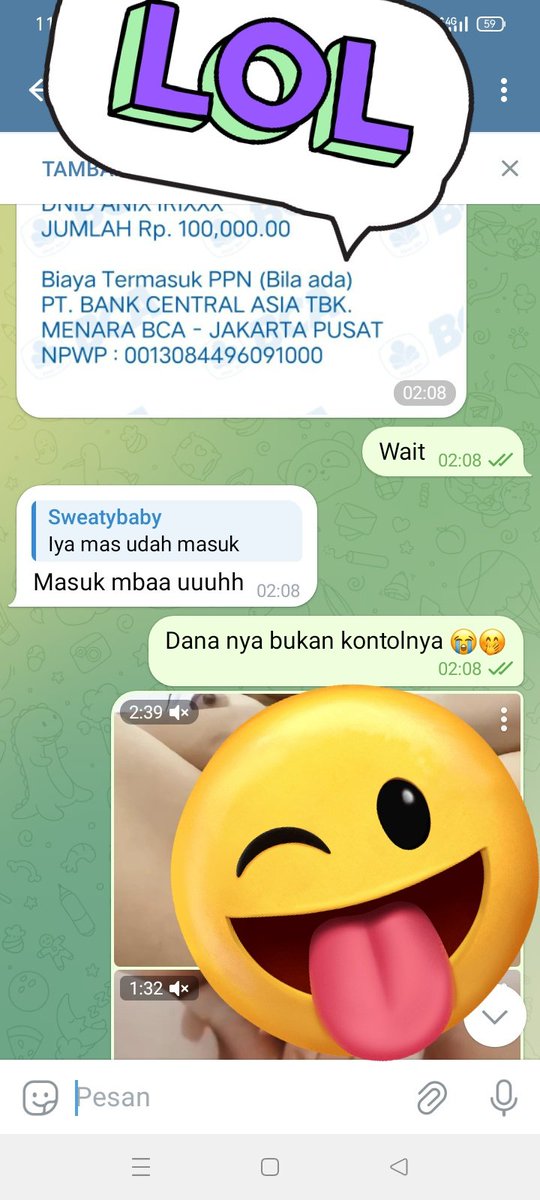 Real yaa dana masuk konten kirim ga segala pakai nipu 🤭🤭