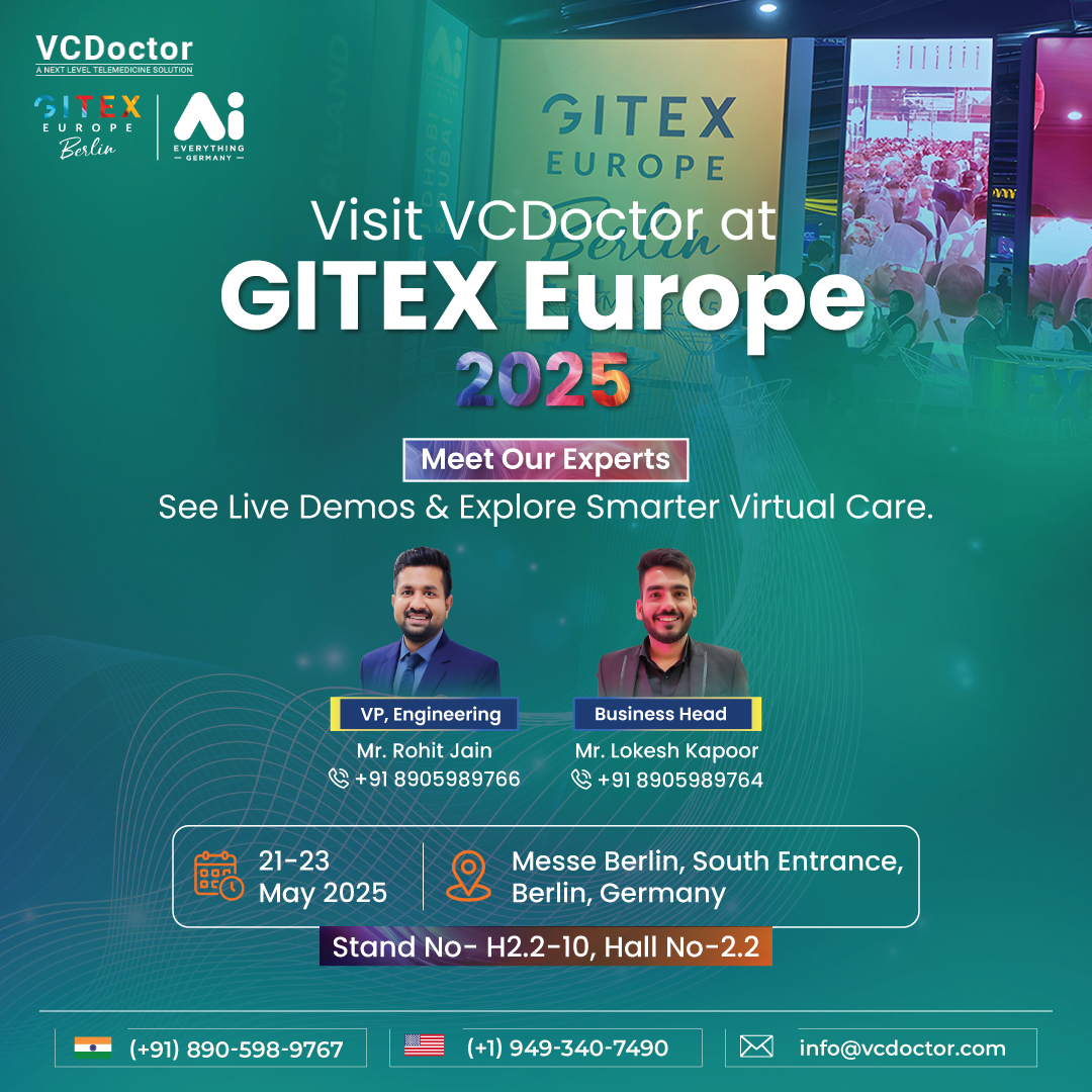 vc_doctor's tweet photo. Join VCDoctor at GITEX 2025!๐
Discover how weโre shaping the future of virtual care with cutting-edge telemedicine solutions.
๐ค Meet our experts, experience live demos, and explore smarter healthcare innovation.
๐ Book a Meeting: https://t.co/CWCd8z6ugU
#VCDoctor #GITEX2025 https://t.co/JfW0AInGL8
