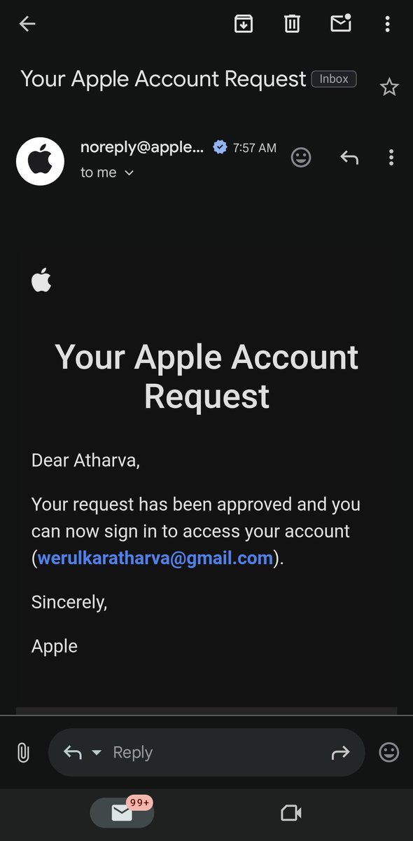 My Apple account was in timeout. Apparently, even digital apples need a 48-hour nap. 😴
Anyways thank you <a href="/Apple/">Apple</a> for replying 🙇🏻

#Today #technology #apple #development #developers