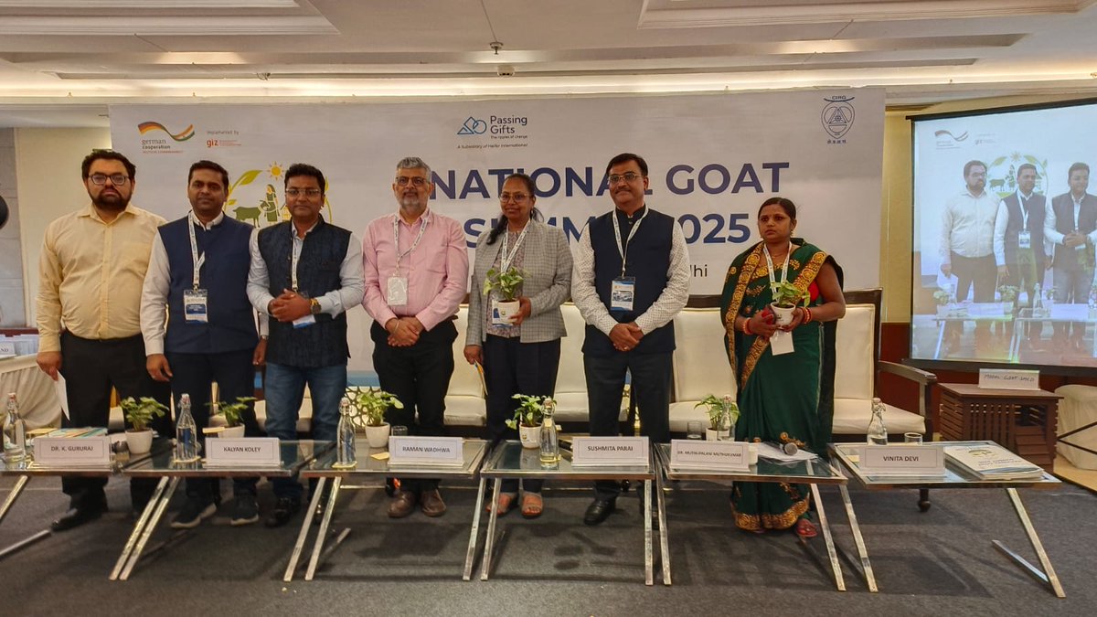 SsevsEvam's tweet photo. Honored to attend the National Goat Summit 2025 in Delhi with CAVE Vinita Kumari under the BSLD Project. She shared powerful insights on grassroots services. Grateful to Siddharth Sir for the opportunity! 🙏🐐 #SSEVS #BSLDProject #GoatFarming #RuralDevelopment https://t.co/jOP0Mk9y0g