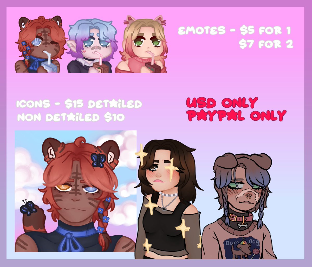 reopening commissions :3 if interested pls dm me  

#ArtCommission #opencommission #Commissions #art #DigitalArtist #oc #icon