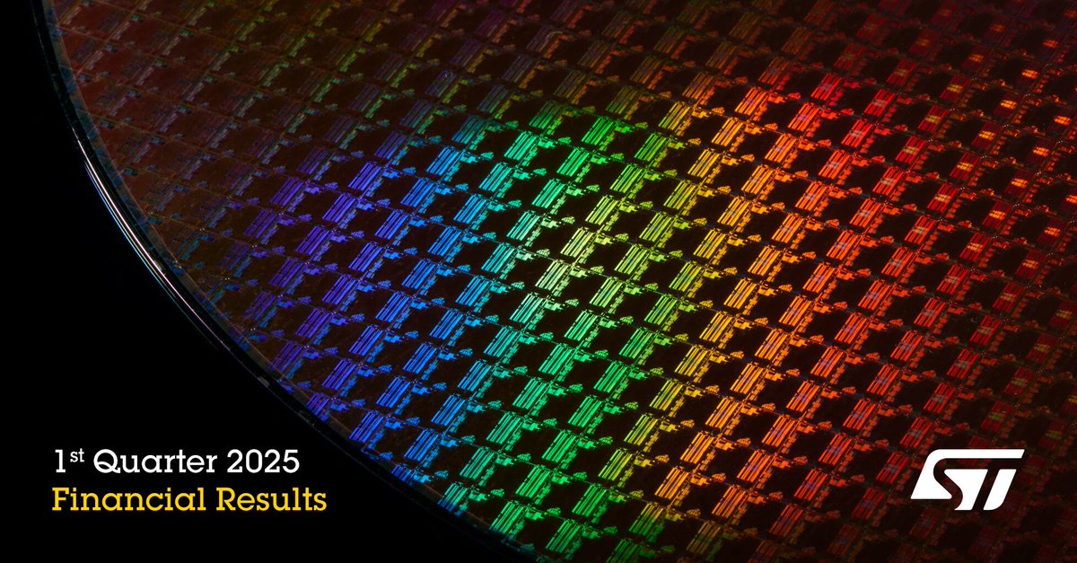 STMicroelectronics (@st_world) on Twitter photo .<a href="/ST_World/">STMicroelectronics</a> reports Q1 2025 financial results. Press release: spkl.io/6017fI9mS #Q1 #semiconductor .<a href="/ST_World/">STMicroelectronics</a> reports Q1 2025 financial results. Press release: spkl.io/6017fI9mS #Q1 #semiconductor