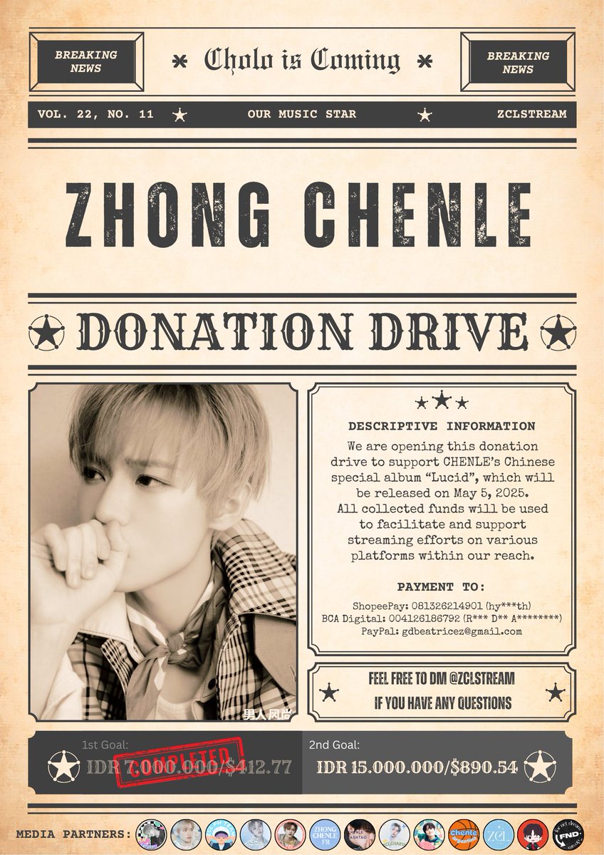ZhongChenle_INA's tweet image. 💰 DONATION DRIVE
— #CHOLOisComing 🌟

Thanks to your amazing support, our 1st goal for the donation drive is officially complete! Now it’s time to move forward and complete the 2nd goal together - 

🔗 bit.ly/ChoLoDonationD…

#BeautifulTimeWithCHENLE
#FromLilsunsToChenle