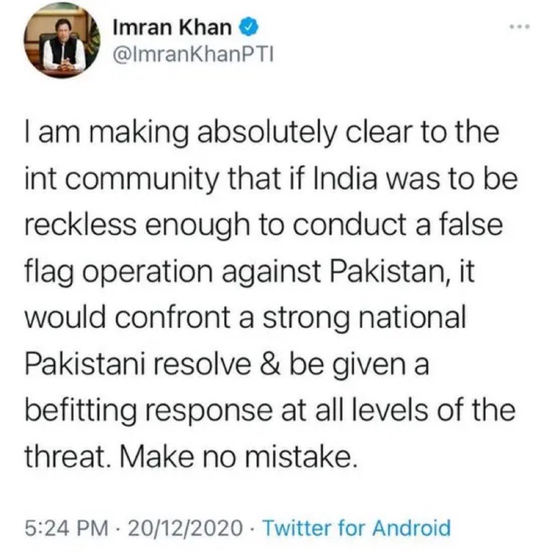 We need leaders with spine. We need a bigger and better response. We dont need a war, but if a war is being imposed, then be it!