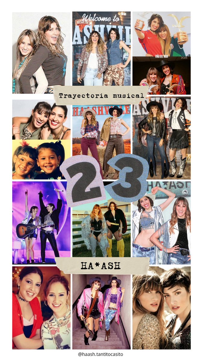 23 años siendo el motivo de la felicidad y el acompañamiento de miles de corazones.❤️‍🩹✨

Gracias <a href="/haashoficial/">Ha*Ash</a> por curarnos con su música, agradezco tanto al universo por haberme puesto en esta era donde existen ustedes y me hacen la vida más feliz y llevadera.🥹

Las amo ♾️🫂