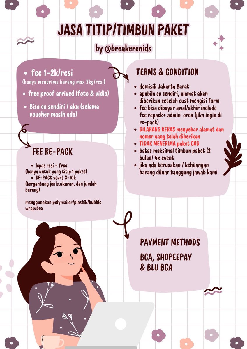 titaaa☽ open jasa titip paket tweet media