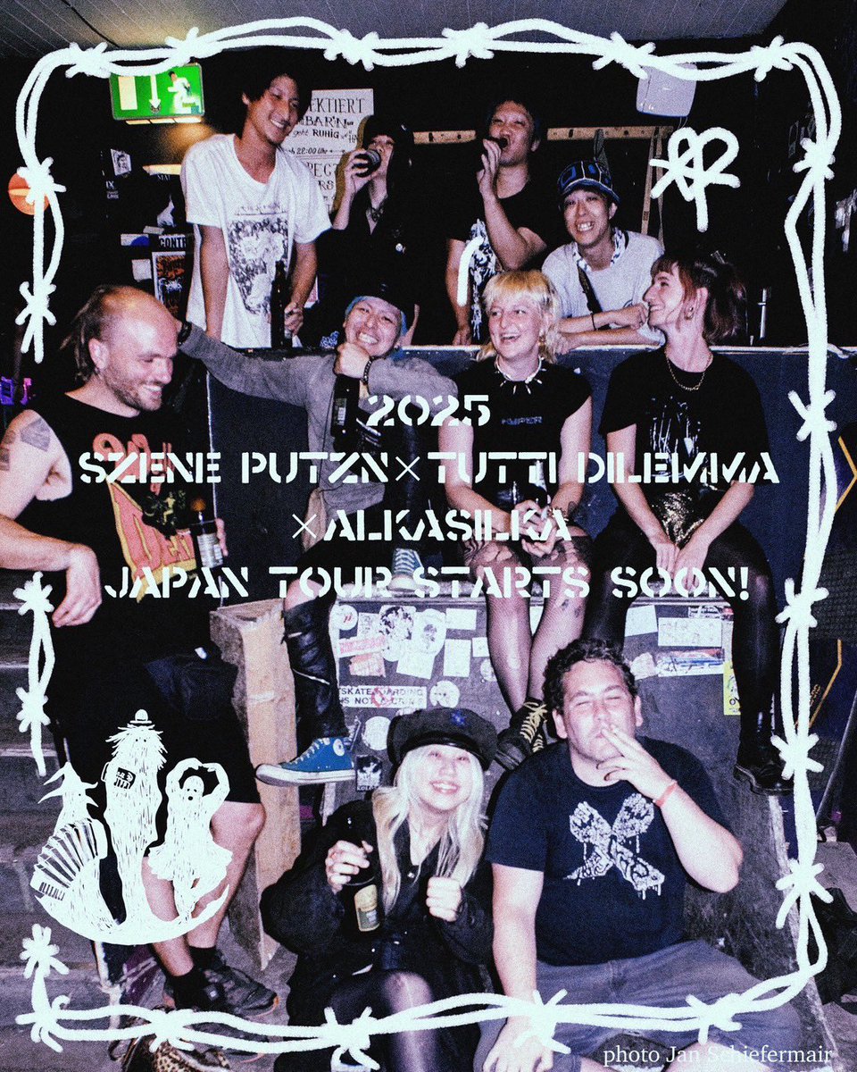 オーストリアからSZENE PUTZN &amp; TUTTI DILEMMAが来日！
先週末の沖縄からツアーがスタート♨️
そして今週土曜から10本まわります！
各所近郊の皆さん、ぜひ遊びにいらしてください🌞✨

※2ヶ所内容変更あり
4/26▶︎愛知 今池Reflect studio
5/5▶︎茨城 SENBAYAMA STUDIO L &amp; C