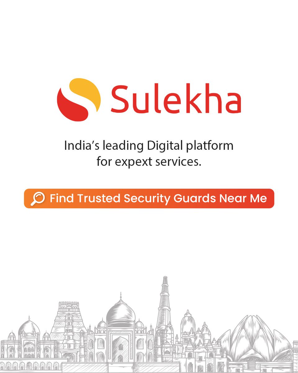 Sulekhadotcom's tweet image. Safety first! 🛡️ Protect your home and workplace with professional security services. Trained guards for 24/7 safety and peace of mind.
Connect with our verified experts from Sulekha. Click here to know more:
tinyurl.com/3fv4vwp5
#sulekha #sulekhahome #securityguards #safety